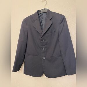 George Boys Jacket Suit blazer sports coat navy blue pinstripe 14 regular